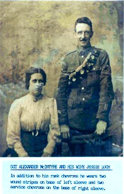 Sgt Alexander McIntyre and his wife Jessie Loch