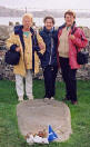  Three of the group at the grave of former Labour leader John Smith