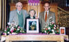 Jeny with West Kirk session clerk William Fielding (left) and Ian Kidd, who was in the choir for many years and made the presentation to her. Click here to view full size.
