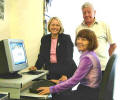 Cathy Jamieson with Mabel Campbell, May-Trag trainee, and Jim McDermott