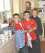 Dave Whiteman show some young lads how to do the washing up