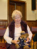 Anne Girvan, Maybole with one of her 50 plus bears-Boyd Bear 