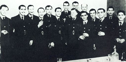 Here's another photo of the Squadronaires with Sam Costa 2nd from the left and George Chisholm 4th from left.